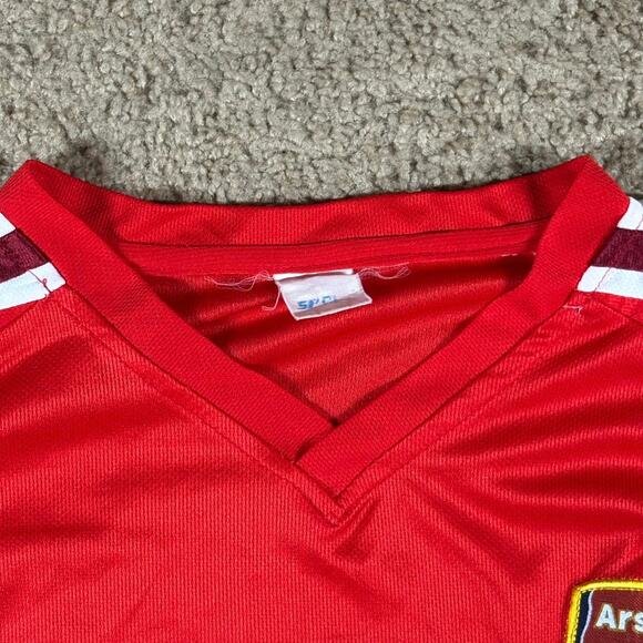 Arsenal Fly Emirates Red Short Sleeve Soccer Jersey Mens Size Medium Preowned - Picture 4 of 4